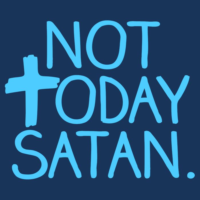 Not Today Satan Jesus Cross Youth Performance Sprint T-Shirt