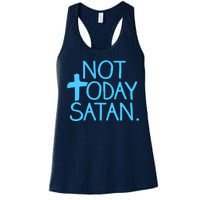 Not Today Satan Jesus Cross Women's Racerback Tank