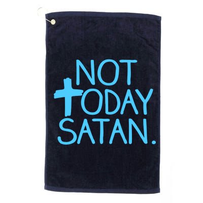 Not Today Satan Jesus Cross Platinum Collection Golf Towel