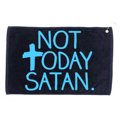 Not Today Satan Jesus Cross Grommeted Golf Towel