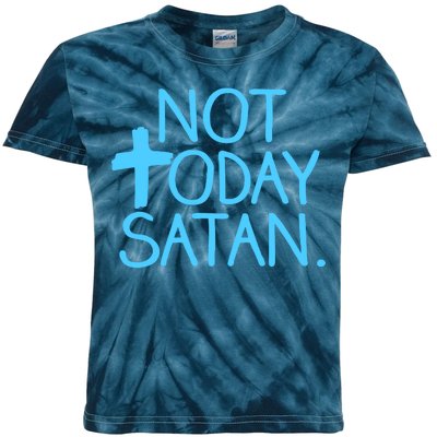 Not Today Satan Jesus Cross Kids Tie-Dye T-Shirt