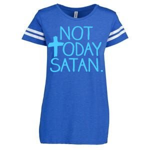 Not Today Satan Jesus Cross Enza Ladies Jersey Football T-Shirt