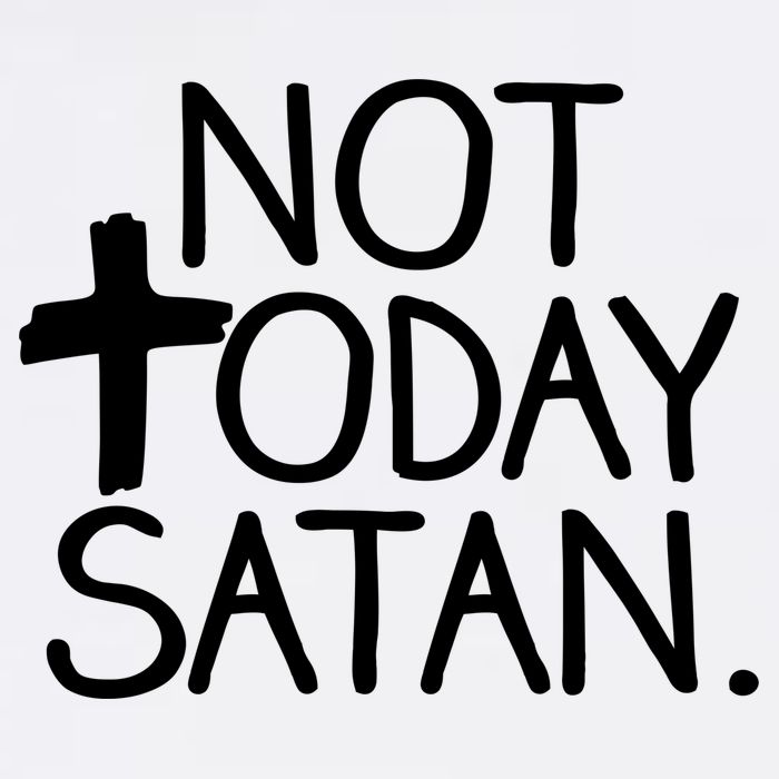 Not Today Satan Jesus Cross Garment-Dyed Sweatshirt