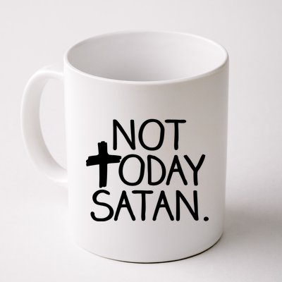 Not Today Satan Jesus Cross Coffee Mug