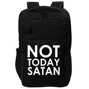 Not Today Satan Text Logo Impact Tech Backpack