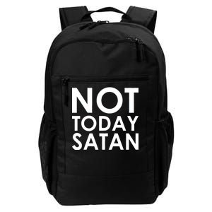 Not Today Satan Text Logo Daily Commute Backpack