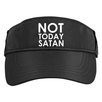 Not Today Satan Text Logo Adult Drive Performance Visor
