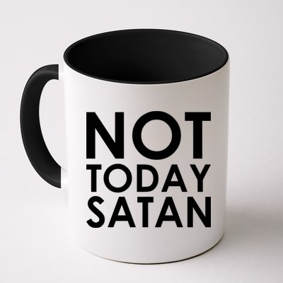 Not Today Satan Text Logo Mug
