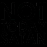 Not Today Satan Text Logo Mug