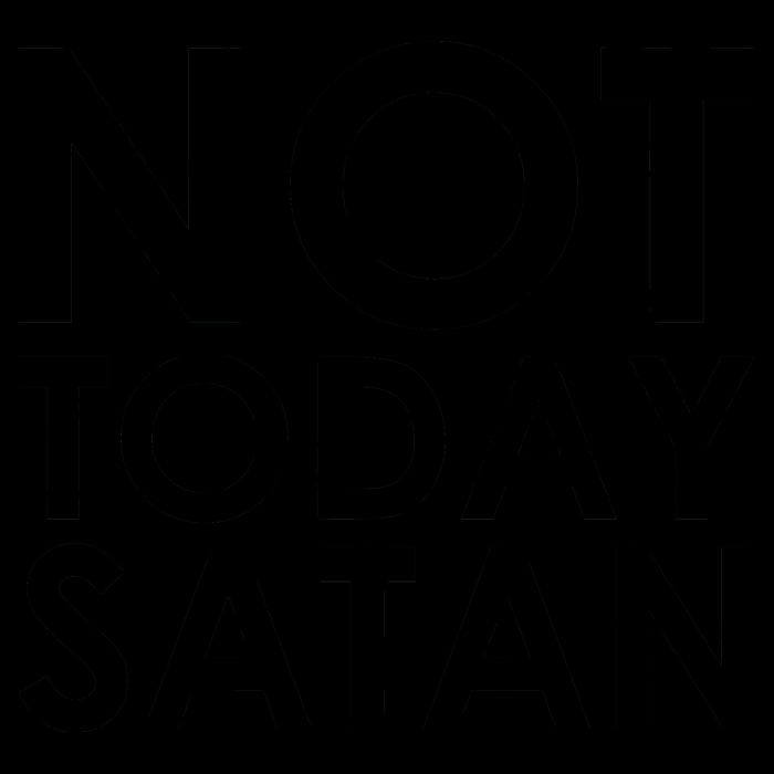 Not Today Satan Text Logo Mug