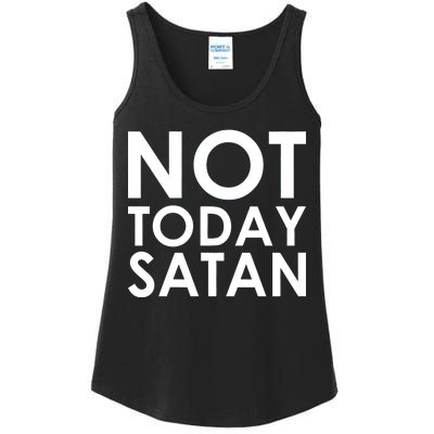 Not Today Satan Text Logo Ladies Essential Tank