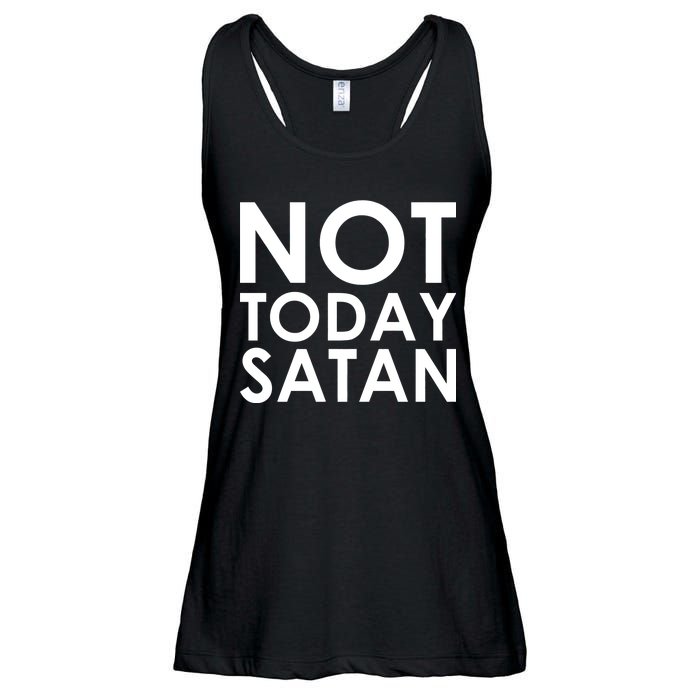 Not Today Satan Text Logo Ladies Essential Flowy Tank