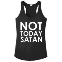 Not Today Satan Text Logo Ladies PosiCharge Competitor Racerback Tank