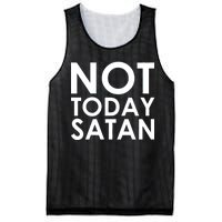 Not Today Satan Text Logo Mesh Reversible Basketball Jersey Tank