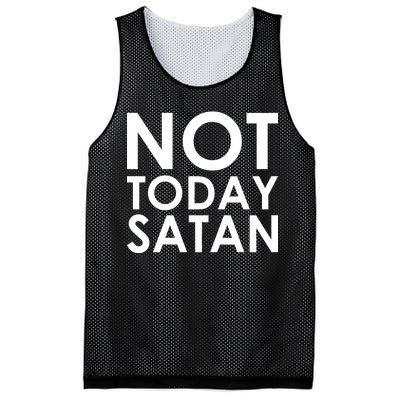 Not Today Satan Text Logo Mesh Reversible Basketball Jersey Tank