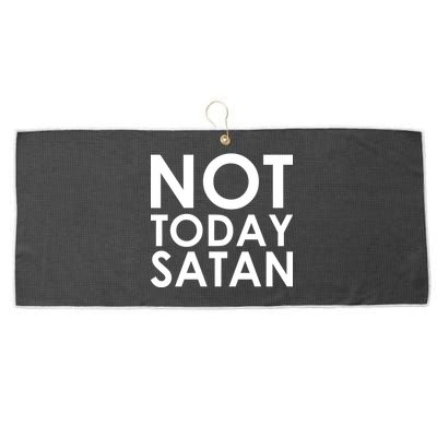 Not Today Satan Text Logo Large Microfiber Waffle Golf Towel