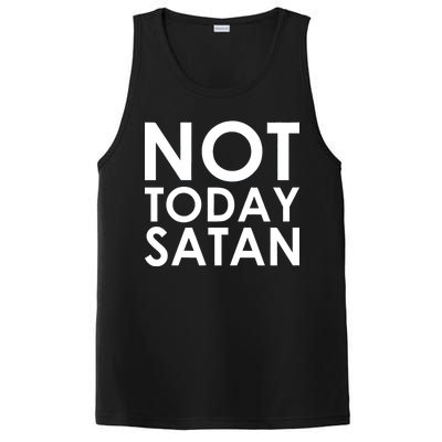 Not Today Satan Text Logo PosiCharge Competitor Tank