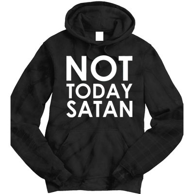 Not Today Satan Text Logo Tie Dye Hoodie