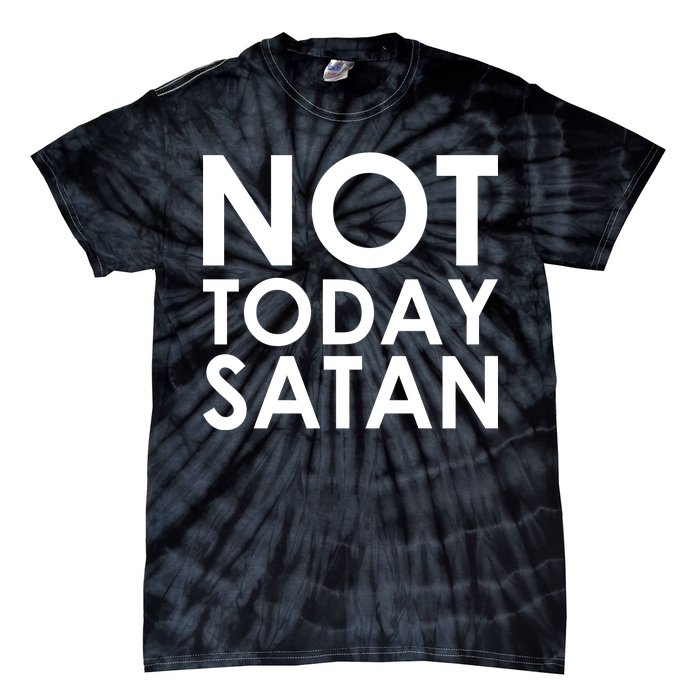 Not Today Satan Text Logo Tie-Dye T-Shirt