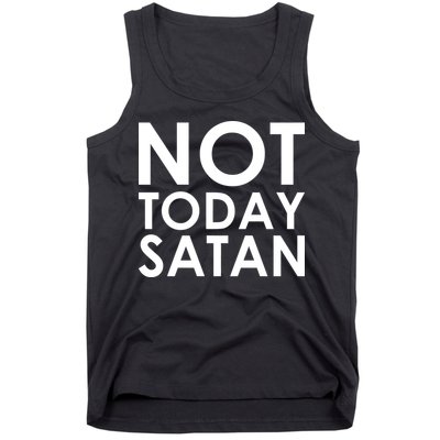 Not Today Satan Text Logo Tank Top