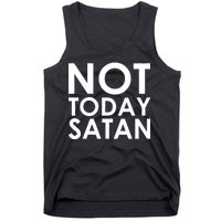 Not Today Satan Text Logo Tank Top