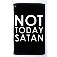 Not Today Satan Text Logo Golf Towel