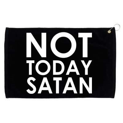 Not Today Satan Text Logo Grommeted Golf Towel