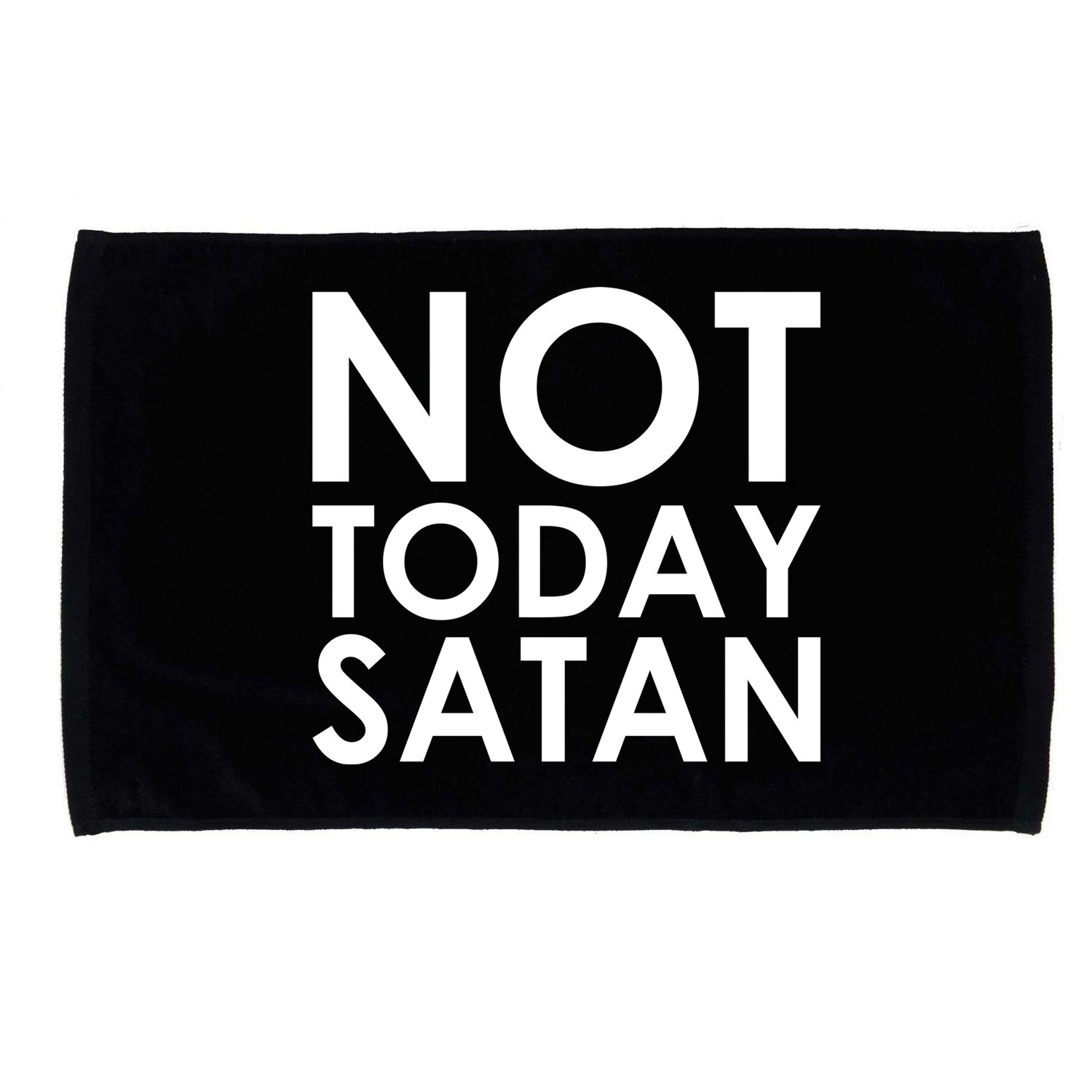 Not Today Satan Text Logo Microfiber Hand Towel