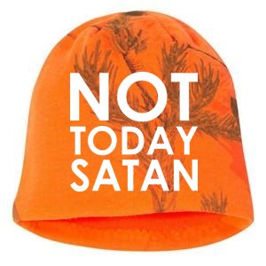 Not Today Satan Text Logo Kati - Camo Knit Beanie