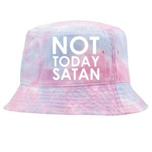 Not Today Satan Text Logo Tie-Dyed Bucket Hat