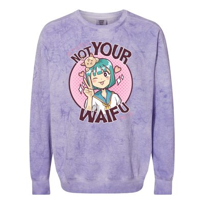 Not Your Waifu Anime Colorblast Crewneck Sweatshirt