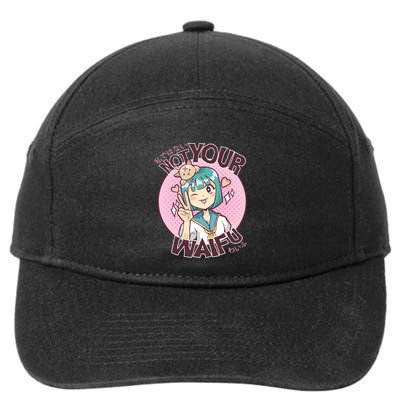 Not Your Waifu Anime 7-Panel Snapback Hat