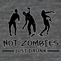 Not Zombies Just Drunk Flatbill Hat