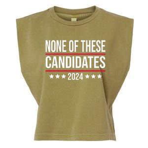 None Of These Candidates 2024 Funny Election Garment-Dyed Women's Muscle Tee