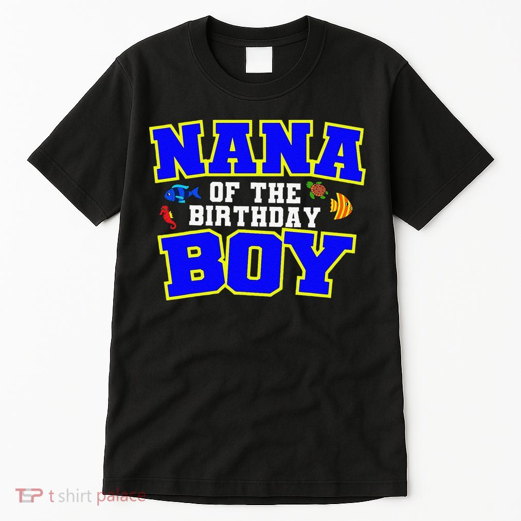 Nana Of The Birthday Fishing Theme Bday Celebration Tall T-Shirt