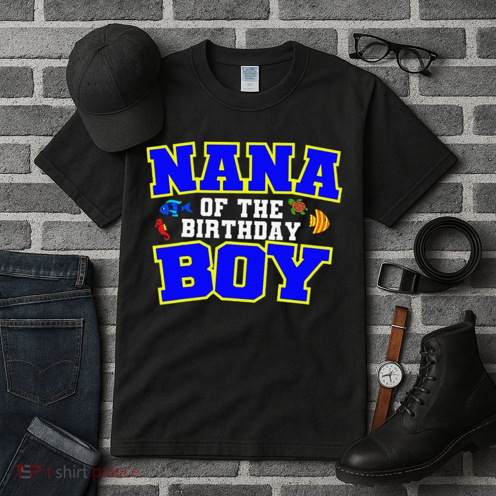 Nana Of The Birthday Fishing Theme Bday Celebration Tall T-Shirt
