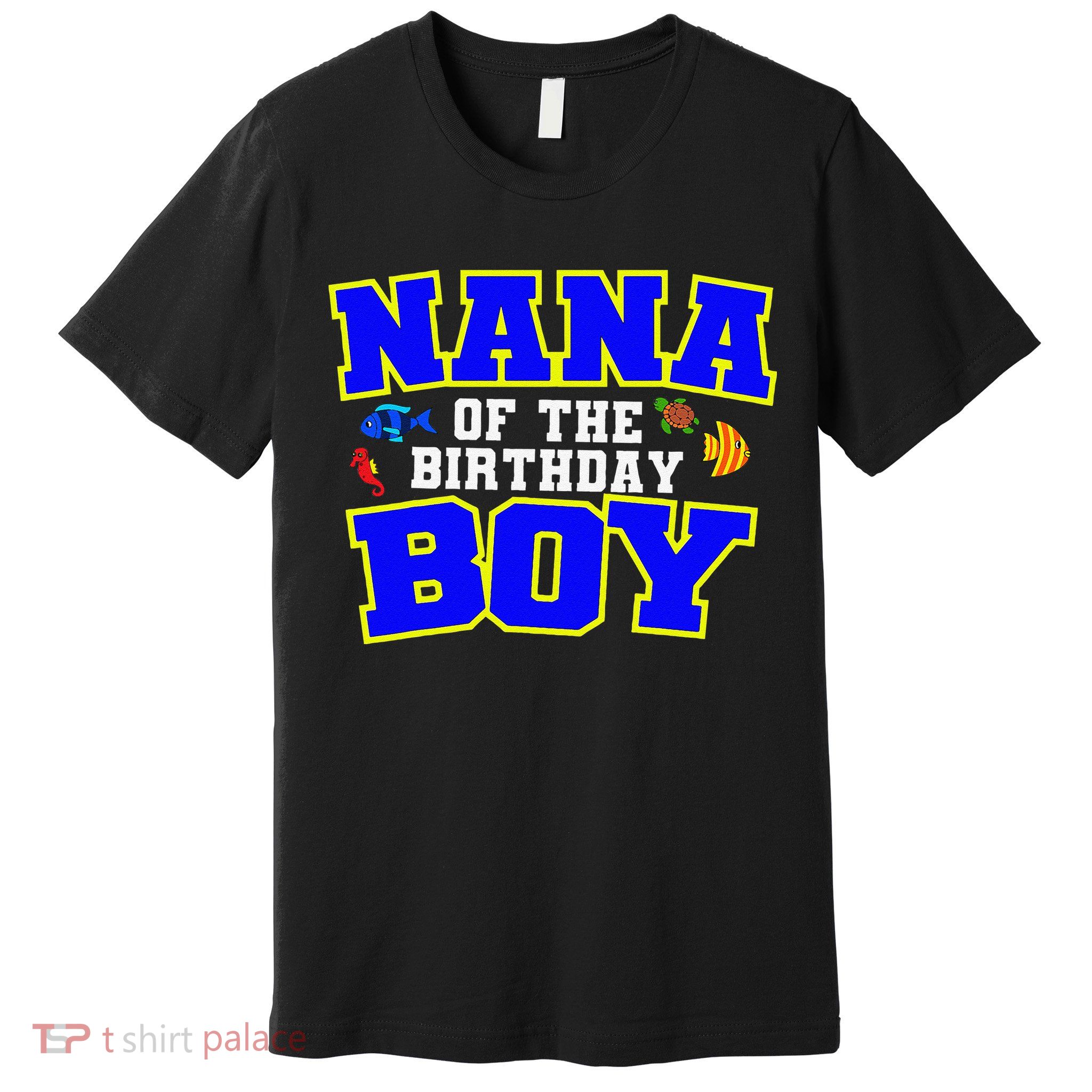 Nana Of The Birthday Fishing Theme Bday Celebration Premium T-Shirt