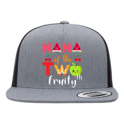 Nana Of the Twotti Frutti 2nd Birthday Party Fruit Themed Flat Bill Trucker Hat