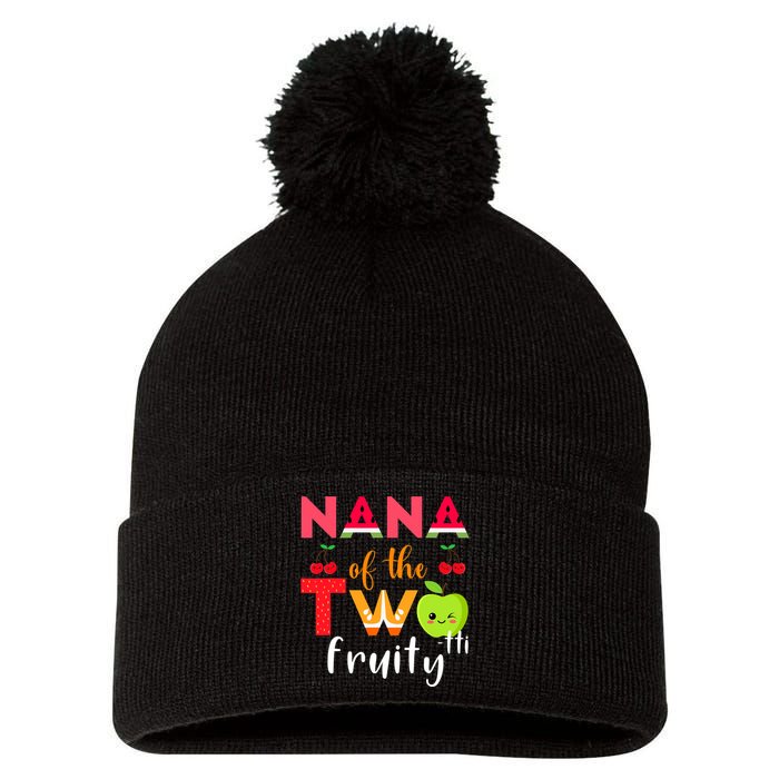 Nana Of the Twotti Frutti 2nd Birthday Party Fruit Themed Pom Pom 12in Knit Beanie