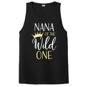 Nana Of The Wild One First Birthday Matching Family Funny Gift PosiCharge Competitor Tank