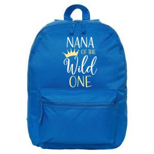 Nana Of The Wild One First Birthday Matching Family Funny Gift 16 in Basic Backpack