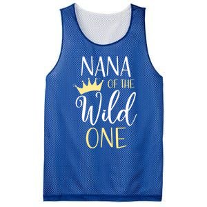 Nana Of The Wild One First Birthday Matching Family Funny Gift Mesh Reversible Basketball Jersey Tank