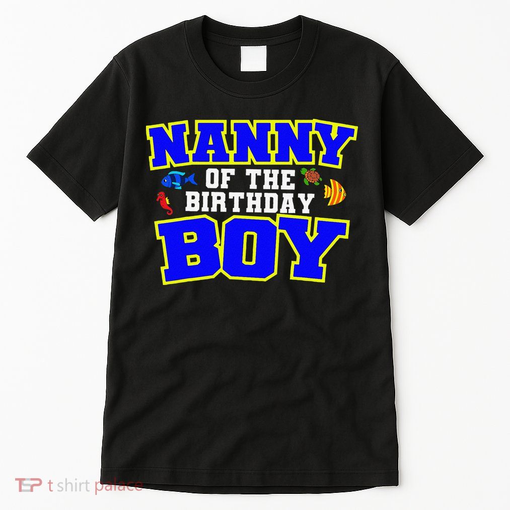 Nanny Of The Birthday Fishing Theme Bday Celebration Tall T-Shirt