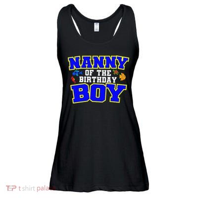 Nanny Of The Birthday Fishing Theme Bday Celebration Ladies Essential Flowy Tank