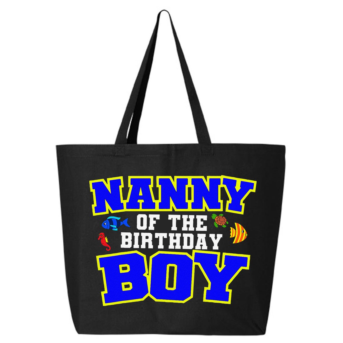 Nanny Of The Birthday Fishing Theme Bday Celebration 25L Jumbo Tote