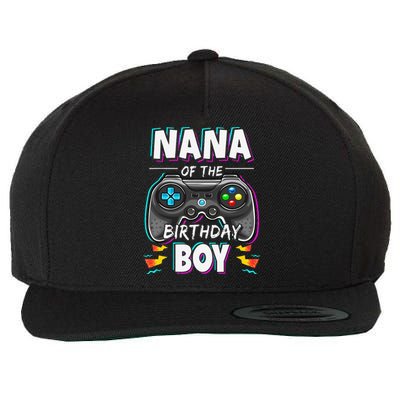 Nana Of The Birthday Boy Video Game Bday Party Gamer Wool Snapback Cap