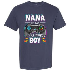 Nana Of The Birthday Boy Video Game Bday Party Gamer Garment-Dyed Heavyweight T-Shirt