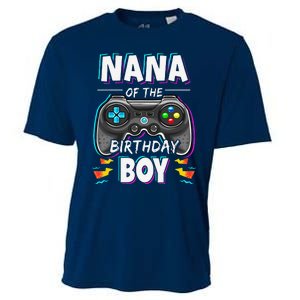 Nana Of The Birthday Boy Video Game Bday Party Gamer Cooling Performance Crew T-Shirt