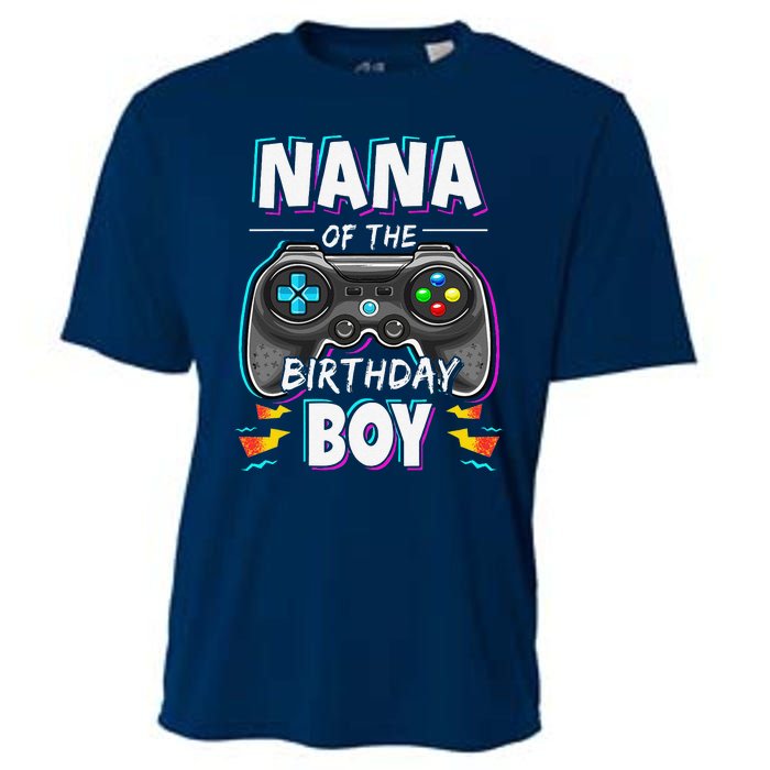 Nana Of The Birthday Boy Video Game Bday Party Gamer Cooling Performance Crew T-Shirt