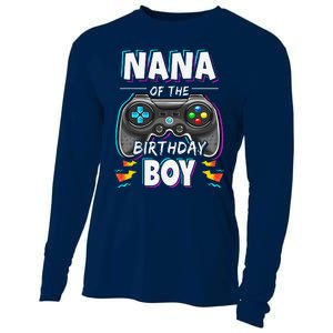 Nana Of The Birthday Boy Video Game Bday Party Gamer Cooling Performance Long Sleeve Crew